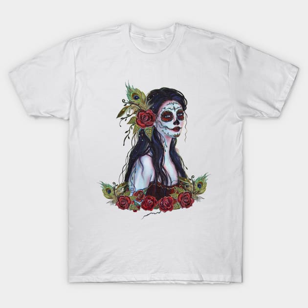 Day of the dead Lila tattooed lady by Renee Lavoie T-Shirt by ReneeLLavoie